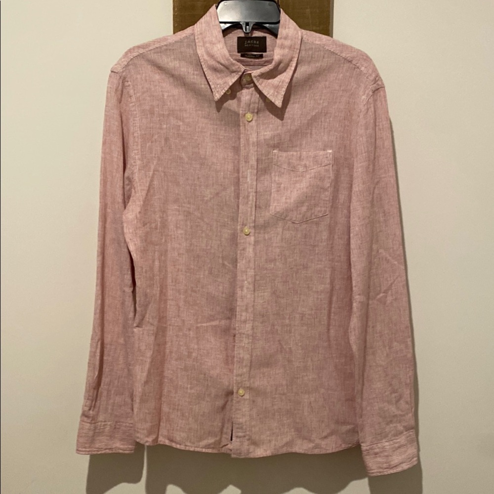 Jachs Pink Casual Button Down Shirt Versatile Style